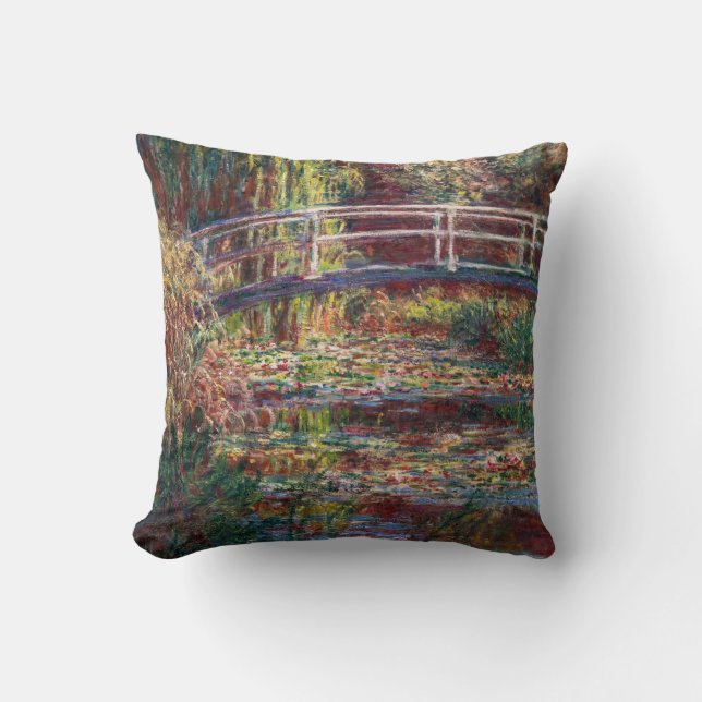 Claude Monet - Water Lily Pond, Pink Harmony Kissen (Vorderseite)