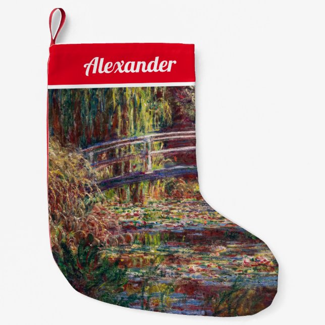 Claude Monet - Water Lily Pond, Pink Harmony Kleiner Weihnachtsstrumpf (Vorderseite)