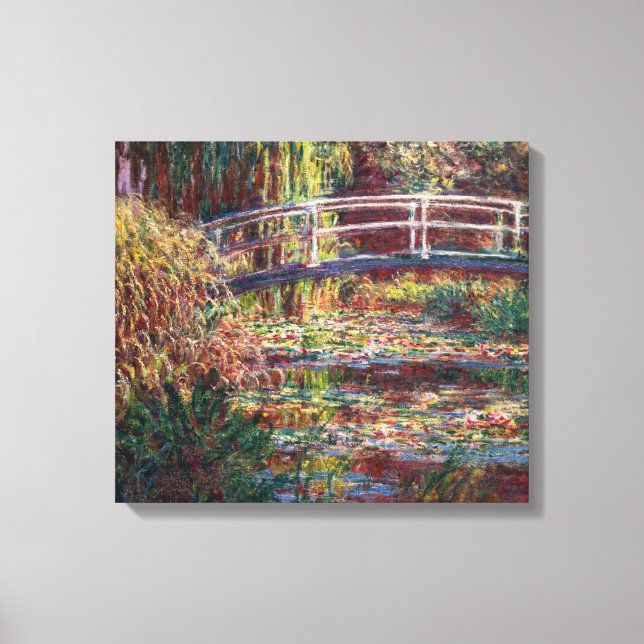 Claude Monet - Water Lily Pond, Pink Harmony Leinwanddruck (Vorderseite)