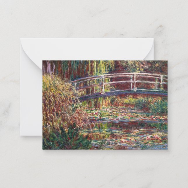 Claude Monet - Water Lily Pond, Pink Harmony Mitteilungskarte (Vorderseite)