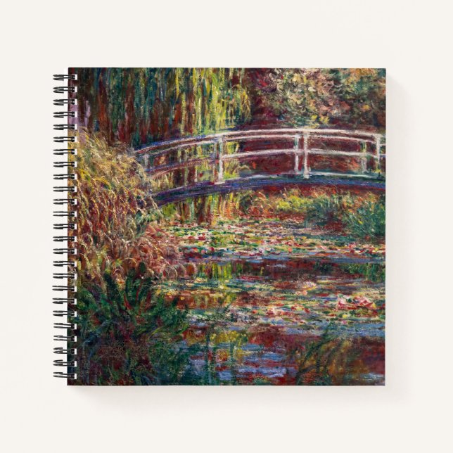 Claude Monet - Water Lily Pond, Pink Harmony Notizbuch (Vorderseite)