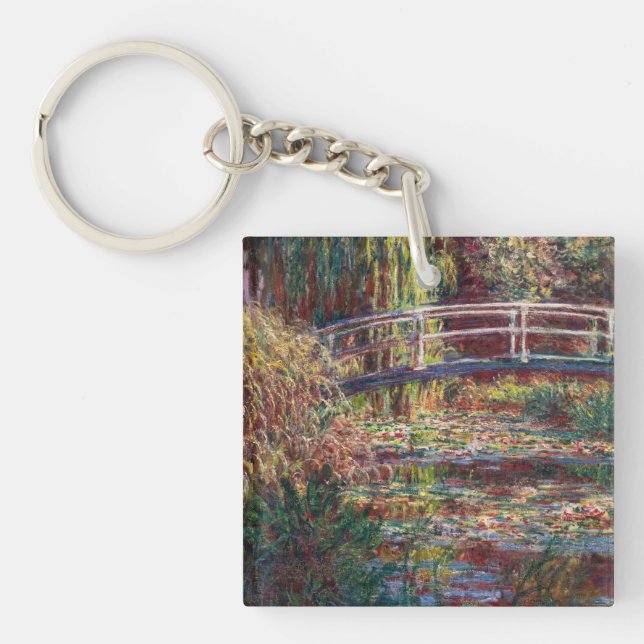 Claude Monet - Water Lily Pond, Pink Harmony Schlüsselanhänger (Vorderseite)