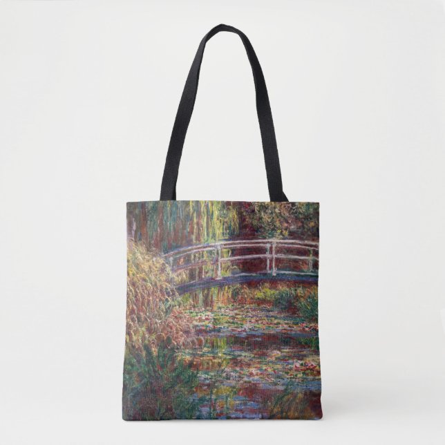 Claude Monet - Water Lily Pond, Pink Harmony Tasche (Vorderseite)