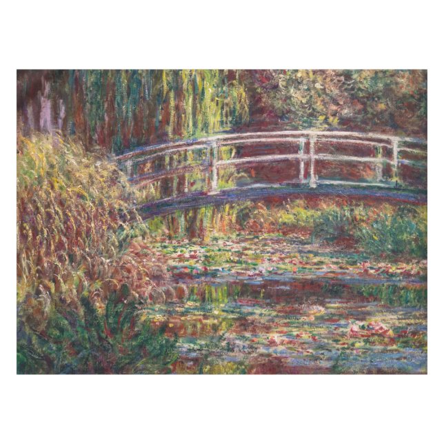 Claude Monet - Water Lily Pond, Pink Harmony Tischdecke (Vorderseite (Horizontal))