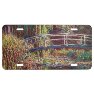 Claude Monet - Water Lily Pond, Pink Harmony US Nummernschild