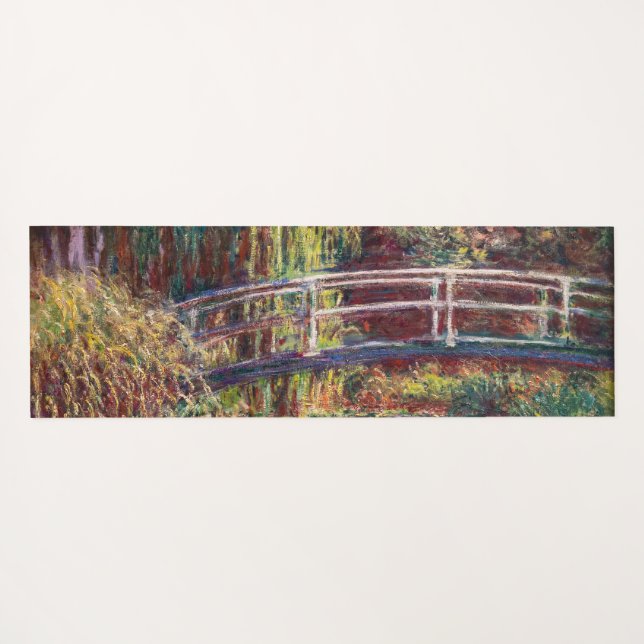 Claude Monet - Water Lily Pond, Pink Harmony Yogamatte (Rückseite (Horizontal))