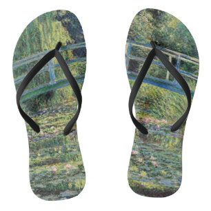 Claude Monet - Water Lily Pond und japanische Brüc Flip Flops