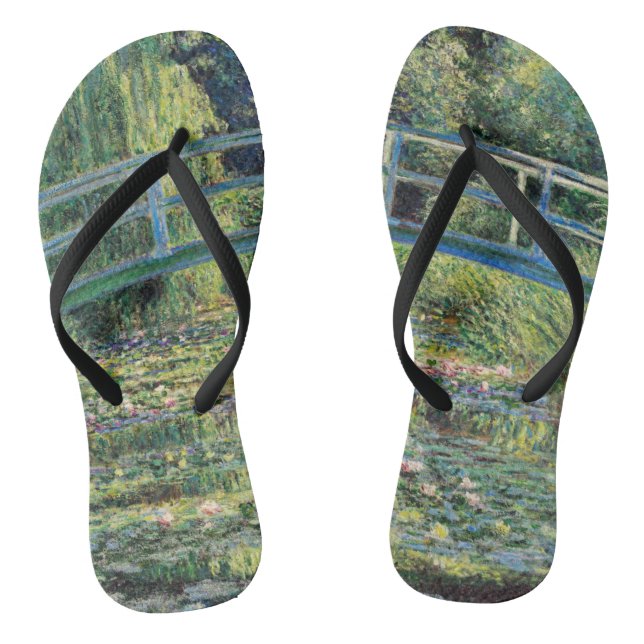 Claude Monet - Water Lily Pond und japanische Brüc Flip Flops (Fußbett)