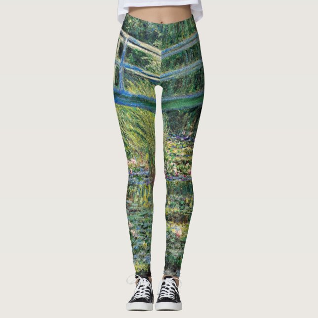 Claude Monet - Water Lily Pond und japanische Brüc Leggings (Vorderseite)