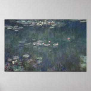 Claude Monet   Waterlilies: Green Reflections Poster