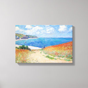Claude Monet - Weg in den Weizenfeldern bei Pourvi Leinwanddruck