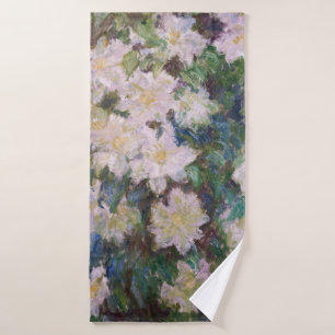 Claude Monet - Weiße Klematis Badhandtuch Set