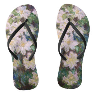 Claude Monet - Weiße Klematis Flip Flops