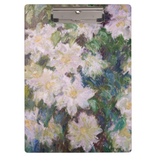 Claude Monet - Weiße Klematis Klemmbrett