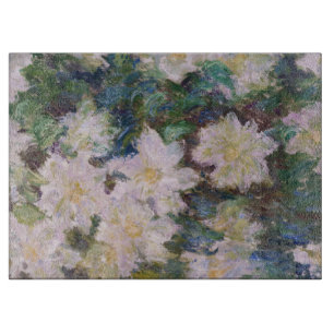 Claude Monet - Weiße Klematis Schneidebrett