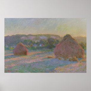 Claude Monet Weizenstapel (Ende Sommer) 1890 Poster