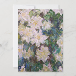 Claude Monet - White Clematis Dankeskarte