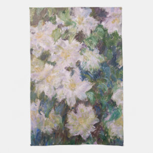 Claude Monet - White Clematis Geschirrtuch