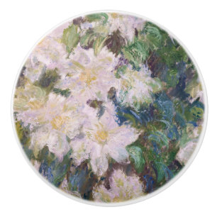Claude Monet - White Clematis Keramikknauf