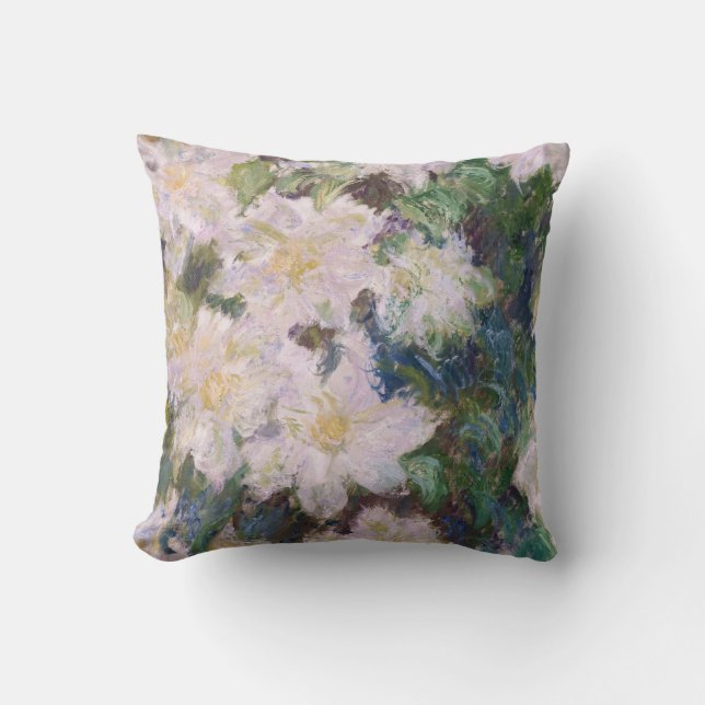 Claude Monet - White Clematis Kissen (Vorderseite)