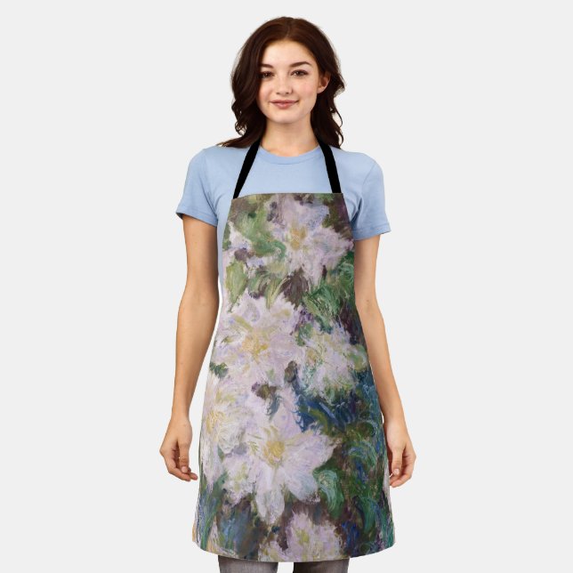 Claude Monet - White Clematis Schürze (Getragen)