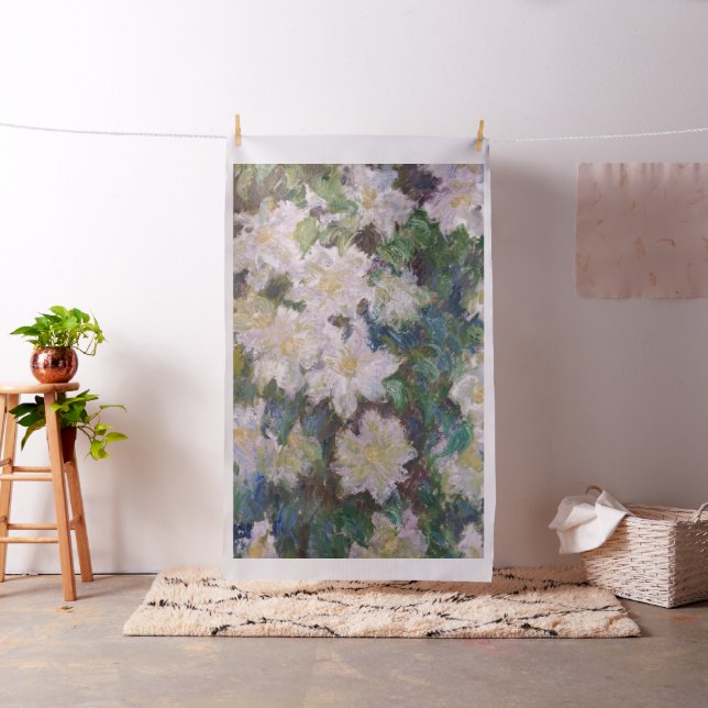Claude Monet - White Clematis Stoff (Beispiel)
