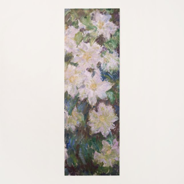 Claude Monet - White Clematis Yogamatte (Rückseite)