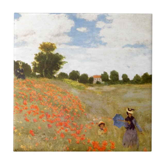 Claude Monet // Wild Poppies Fliese (Vorderseite)