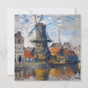 Claude Monet - Windmill, Amsterdam Dankeskarte
