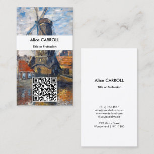 Claude Monet - Windmühle, Amsterdam - QR Code Visitenkarte