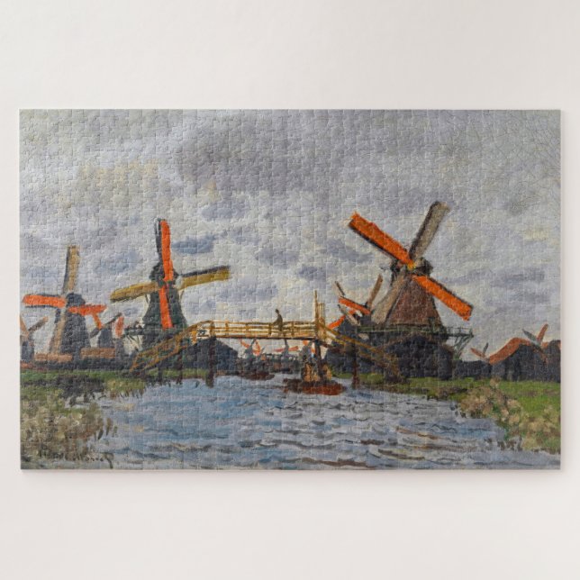 Claude Monet - Windmühlen bei Zaandam (Horizontal)