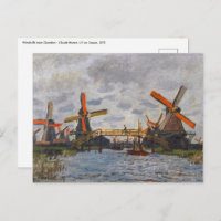 Claude Monet - Windmühlen bei Zaandam