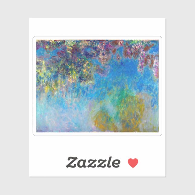 Claude Monet Wisteria Aufkleber (Blatt)