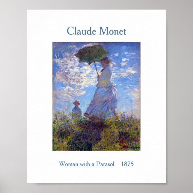 Claude Monet Woman mit einem Parasol 1875 Poster (Vorne)