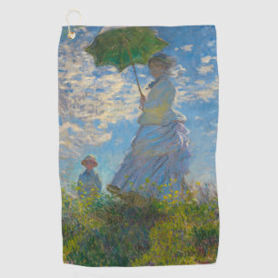 Claude Monet Woman mit einem Sonnenschirm Golfhandtuch