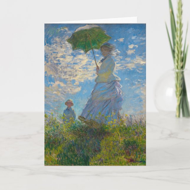 Claude Monet Woman mit einem Sonnenschirm Karte (Vorderseite)