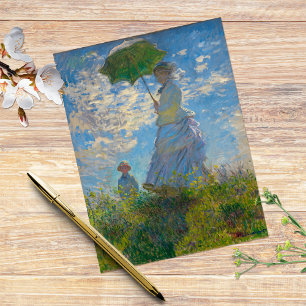Claude Monet Woman mit einem Sonnenschirm Postkarte