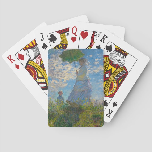 Claude Monet Woman mit einem Sonnenschirm Spielkarten (Rückseite)