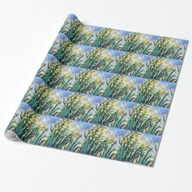 Claude Monet Yellow Irises und Malva 19 Geschenkpapier (Ungerollt)