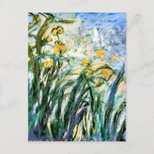 Claude Monet Yellow Irises und Malva 19 Postkarte