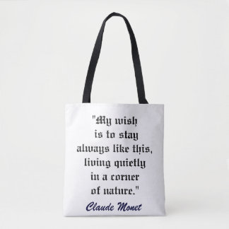 CLAUDE MONET ZITAT artbag Tasche