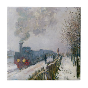 Claude Monet - Zug im Schnee / Die Lokomotive Fliese