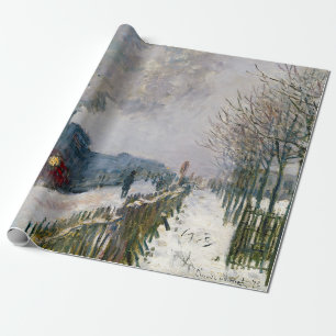 Claude Monet - Zug im Schnee / Die Lokomotive Geschenkpapier