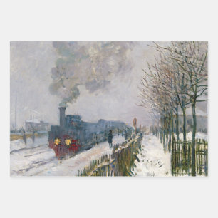 Claude Monet - Zug im Schnee / Die Lokomotive Geschenkpapier Set