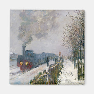 Claude Monet - Zug im Schnee / Die Lokomotive Magnet
