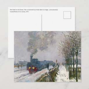 Claude Monet - Zug im Schnee / Die Lokomotive Postkarte