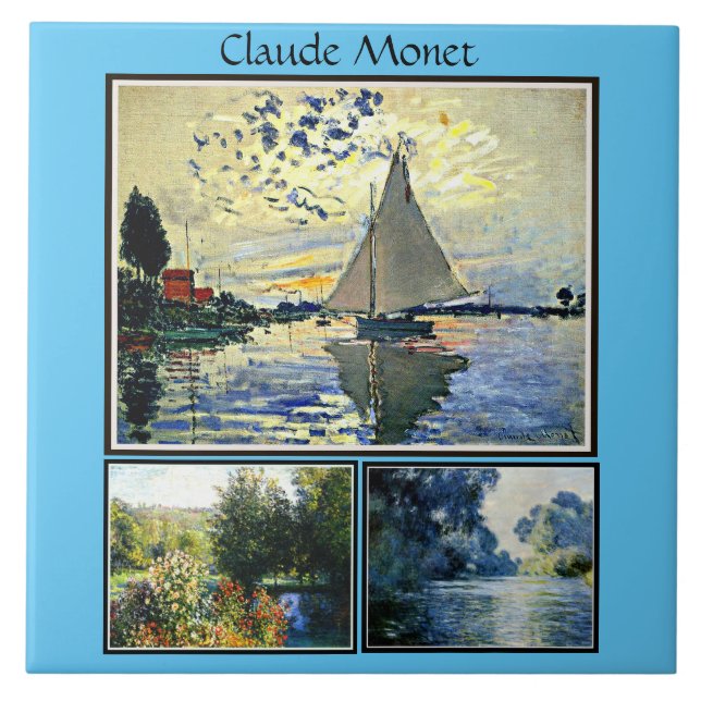 Claude Monets berühmte Bilder Fliese (Vorderseite)
