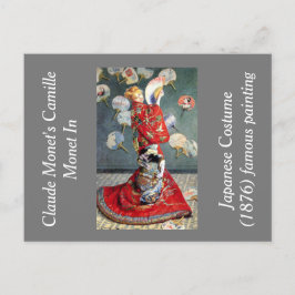 Claude Monets Camille Monet in japanischem Kostüm Postkarte