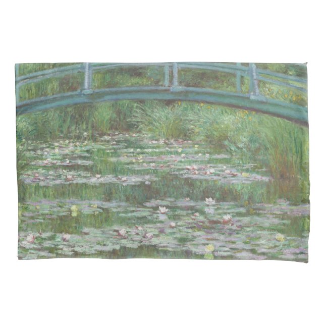 Claude Monets der japanische Steg Kissenbezug (Vorderseite)