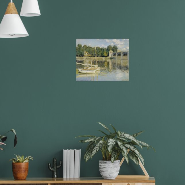 Claude Monets Die Argenteuil-Brücke (1874) Poster (Wohnzimmer 1)
